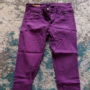 Purple JCrew Ankle Jean